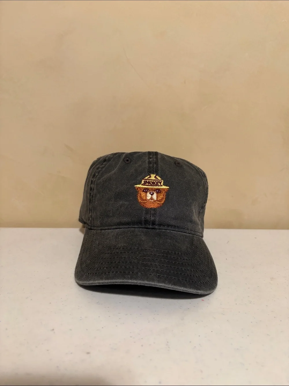 MAD Engine Smokey Bear Black Dad Hat with Embroidered Patch